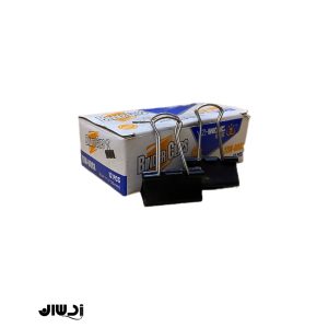 گیره دوبل فلزی سایز ۴۱ میلی متر بسته ۱۲ عددی
