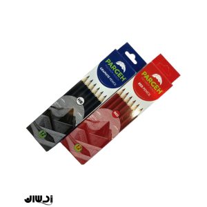 مداد قرمز پرگه و مداد مشکی پرگه